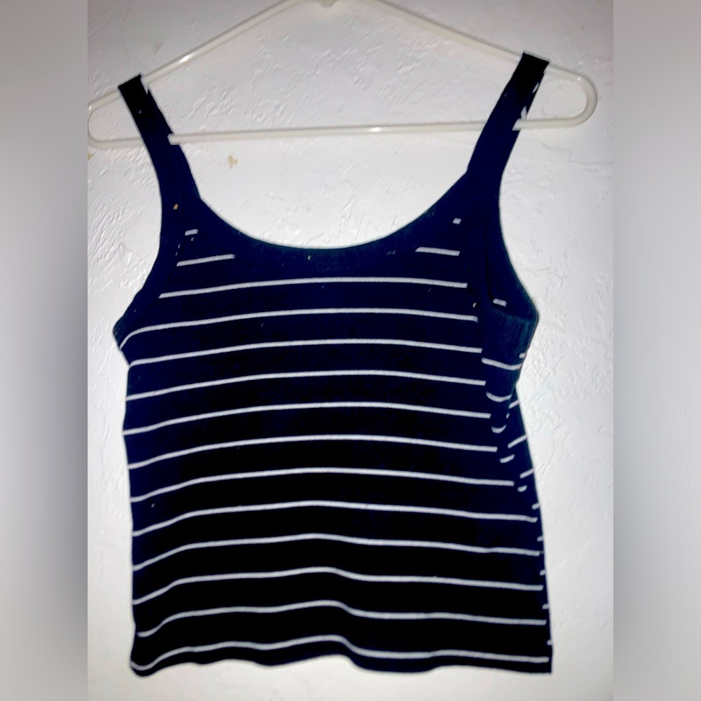 Crop stripe shirt